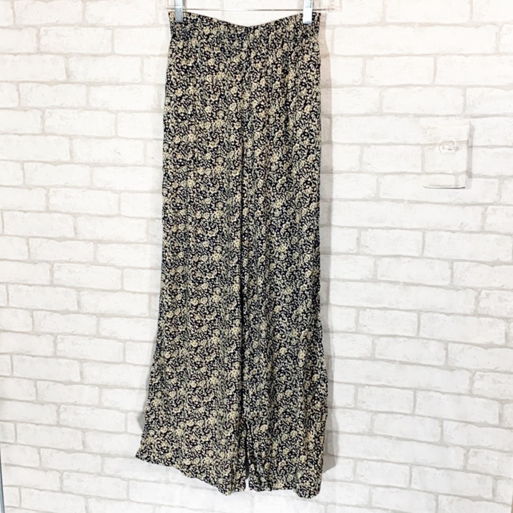 Multicolor wide leg pull on pants size S